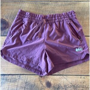 REI Co-Op Girls Mauve/Maroon Outdoor Athletic Shorts Drawstring Size 10/12